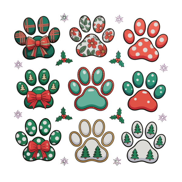 Pre-Made Winter Holiday Designs 2"x2"
