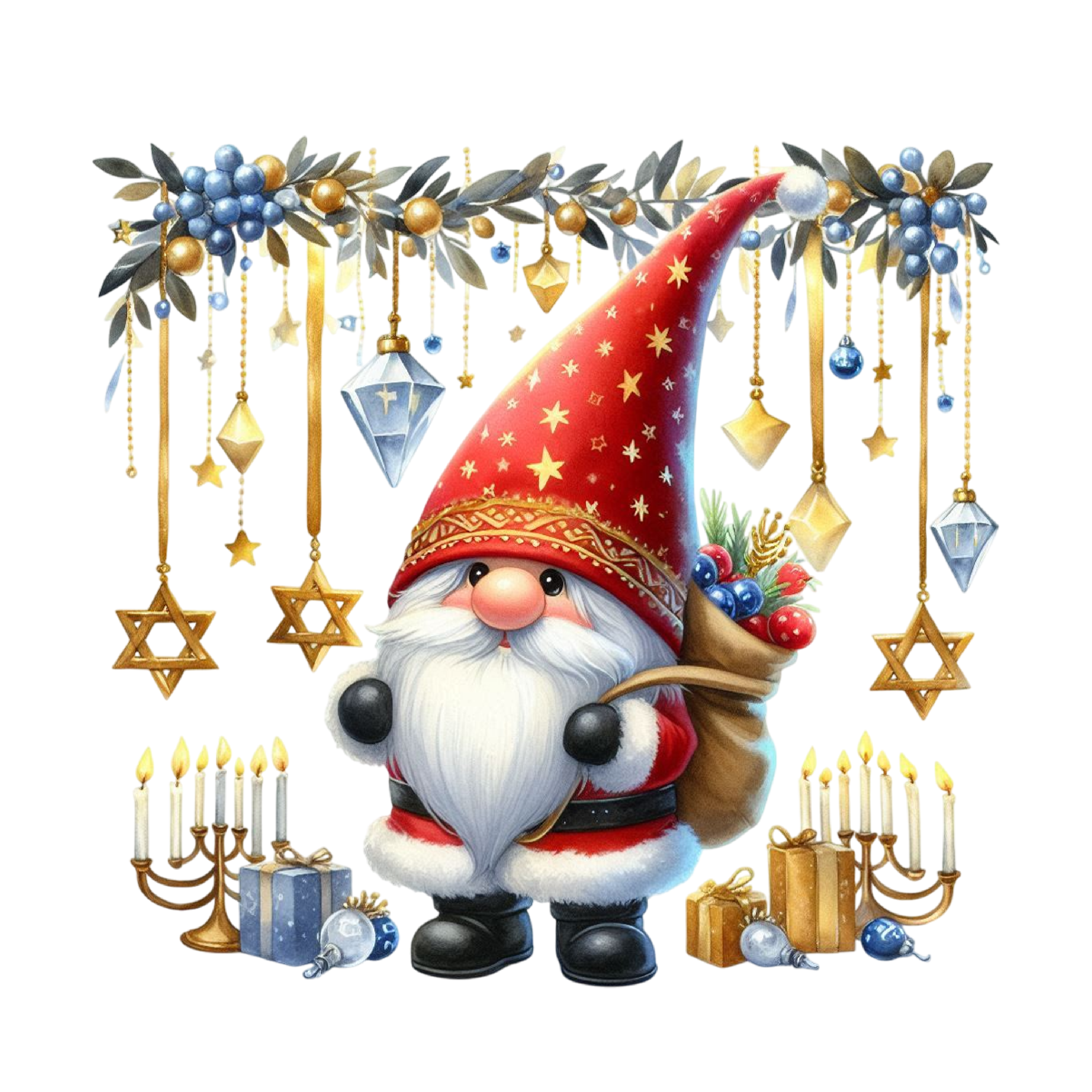 Pre-Made Winter Holiday Designs 2"x2"