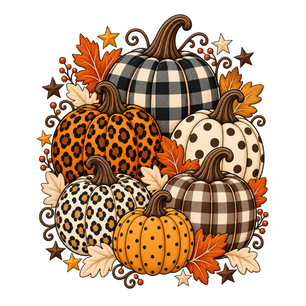 Pre-Made Fall-Themed Designs 2"x2"