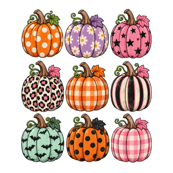 Pre-Made Fall-Themed Designs 2"x2"